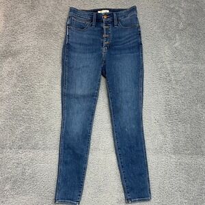 Madewell Curvy Roadtripper Jeans Women 27 Blue Excellent Button Fly Office